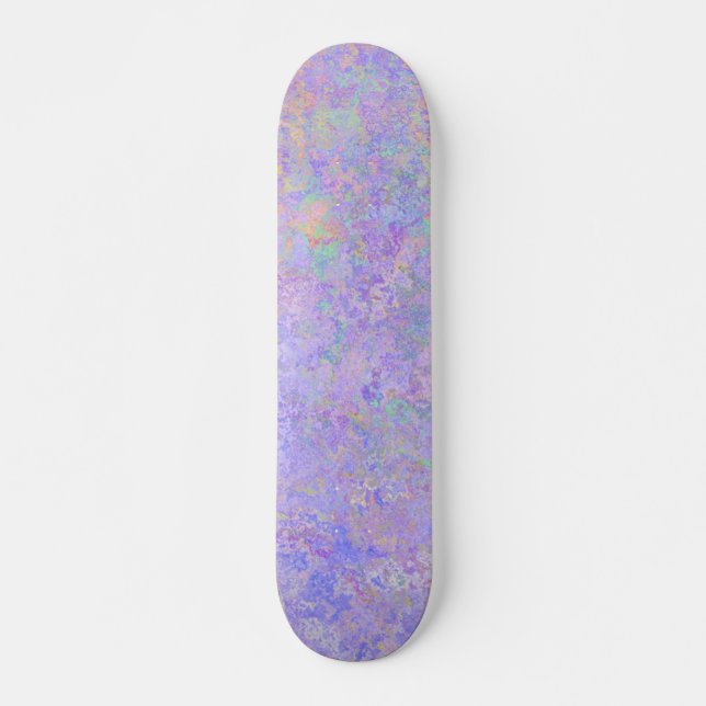 Skateboard Psychedelic Lavender Purple Neon Pastel Abstract (Anverso )