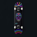 Skateboard Psychedelic Skull<br><div class="desc">Haz que este Skateboard Psychedelic Skull sea tu propio agregando tu texto. Para acceder a las herramientas de edición avanzadas, vaya a "Personalizar esta plantilla" y haga clic en "Detalles", desplácese hacia abajo y presione el enlace "clic para más personalizares". Ideal para cualquier ocasión, como cumpleaños o graduación, para los...</div>