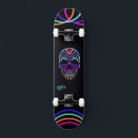 Skateboard Psychedelic Skull<br><div class="desc">Haz que este Skateboard Psychedelic Skull sea tu propio agregando tu texto. Para acceder a las herramientas de edición avanzadas, vaya a "Personalizar esta plantilla" y haga clic en "Detalles", desplácese hacia abajo y presione el enlace "clic para más personalizares". Ideal para cualquier ocasión, como cumpleaños o graduación, para los...</div>