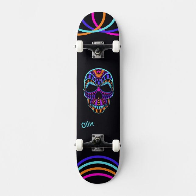 Skateboard Psychedelic Skull (Anverso)