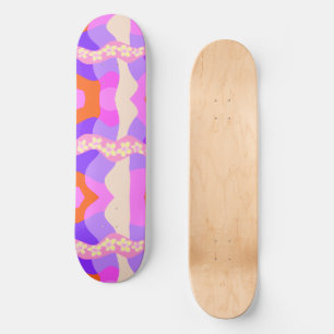 Skateboard Psychedely Daisy Chain Patchwork - Púrpura Rosa 2