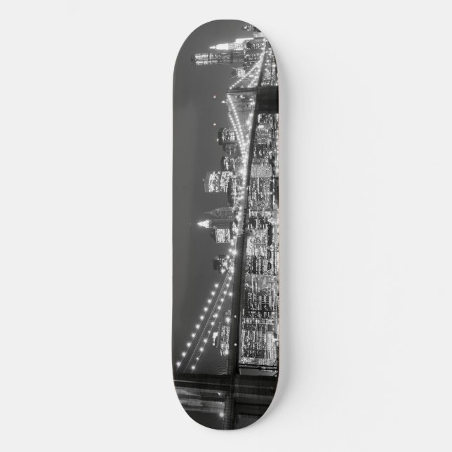 Skateboard Puente de Brooklyn y horizonte de Manhattan (Anverso)