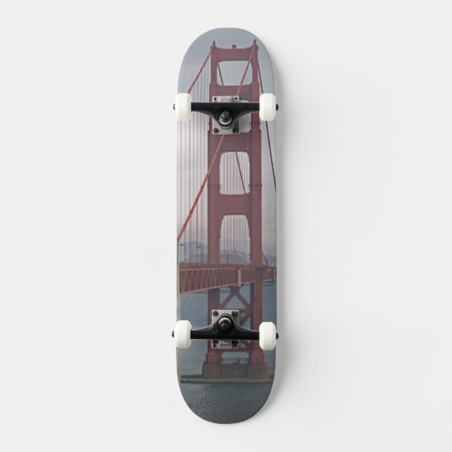 Skateboard Puente Golden Gate en niebla (Anverso)