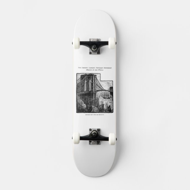 Skateboard Puente New York City de Williamsburg Brooklyn del (Anverso)