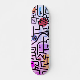 Skateboard Puerto rico de Paul Klee - Arte abstracto de la ép