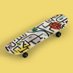 Skateboard Puerto rico de Paul Klee - Arte abstracto de la ép<br><div class="desc">¡Para los amantes del arte! Patinaje de arte abstracto de época Guay con la pintura colorida y abstracta Rich Port (1938) de Paul Klee. Excelente para una idea de regalo. Actúa como una declaración con un toque de estilo artístico único. Es perfecto para cumpleaños, vacaciones, Navidades, aniversario, Boda y más....</div>