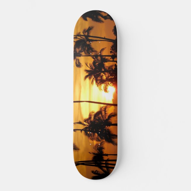 Skateboard Puesta del sol de Hawaii (Anverso)