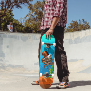 Skateboard Pulpitos desafortunados capitanes cráneo océano ná