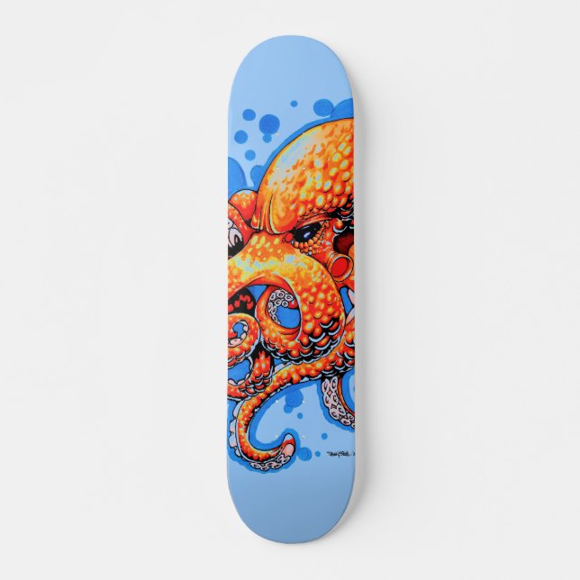 Skateboard pulpo anaranjado (Anverso )