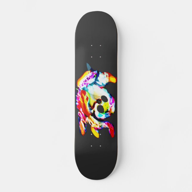 Skateboard Pulpo luminoso verano (Anverso)