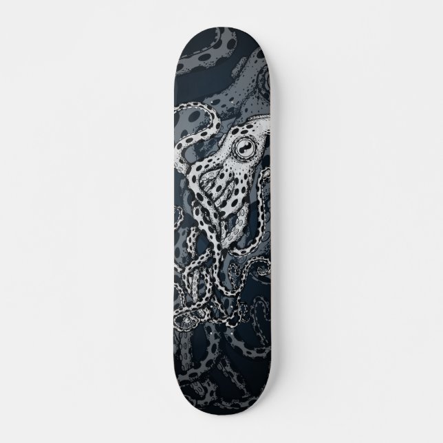 Skateboard Pulpo negro (Anverso )