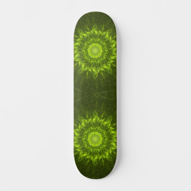 Skateboard Pulso Verde – El Florecer de la Energía (Anverso)