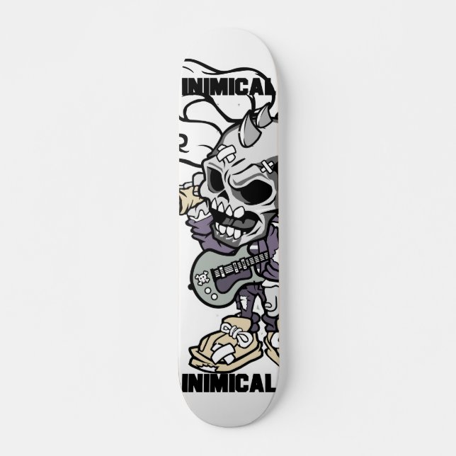 Skateboard Punker de cráneo inimético (Anverso )