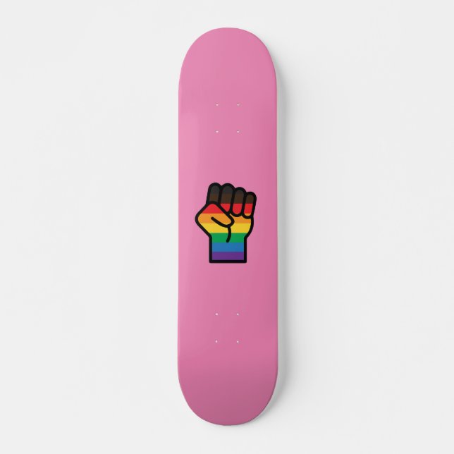 Skateboard Puño del orgullo gay (Anverso )