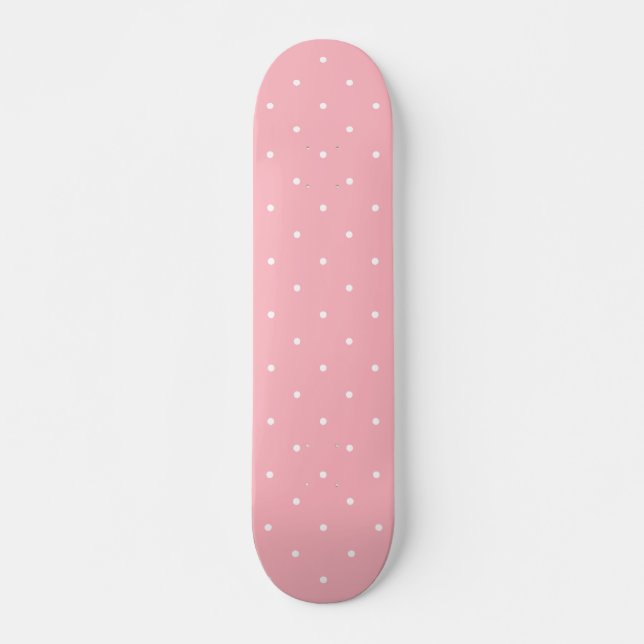 Skateboard Punto de Polka Rosa Estilo Cincuenta (Anverso )