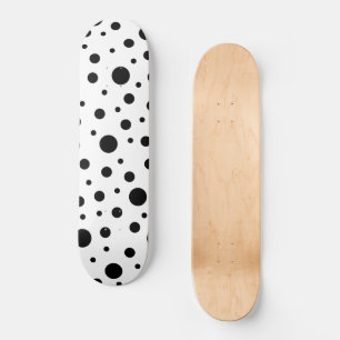 Skateboard Punto Moderno Blanco y Negro