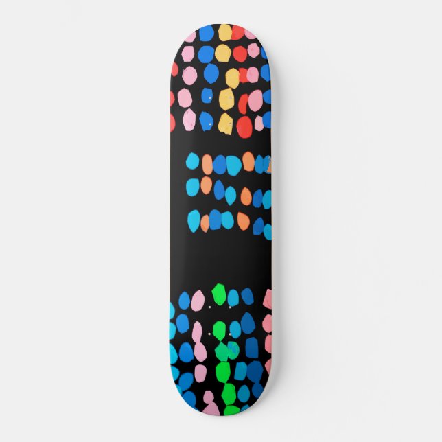 Skateboard Puntos de color (Anverso)