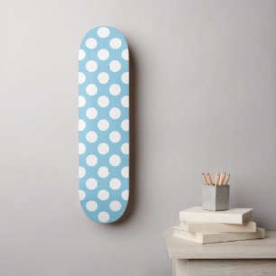 Skateboard Puntos de Polka Azul, Patrón De Punto De Polka, Pu