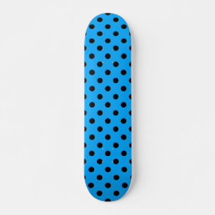 Skateboard Puntos de polka azul y negro