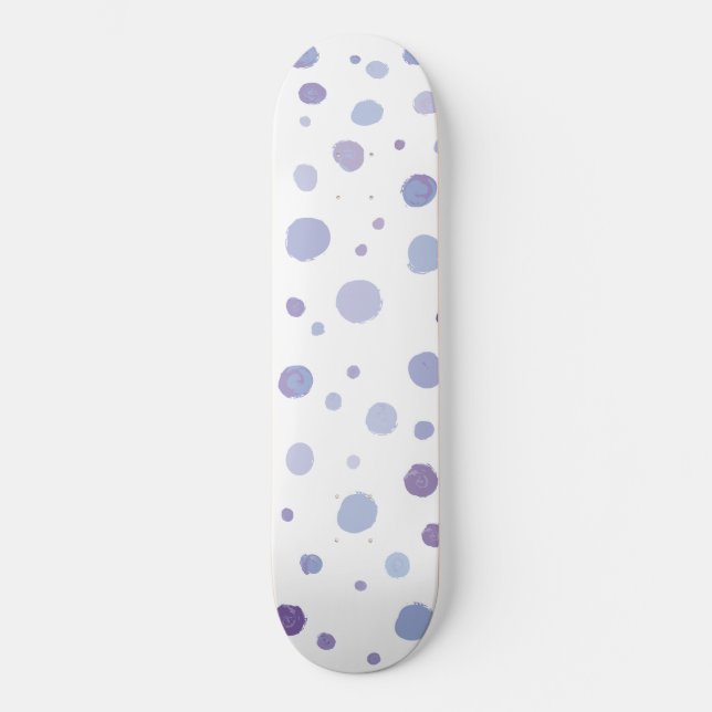 Skateboard puntos de polka pintados a mano (Anverso)