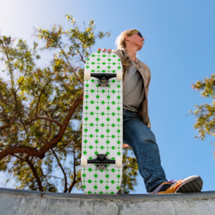 Skateboard Puntos de Polka Verde, Patrón De Punto De Polka, P