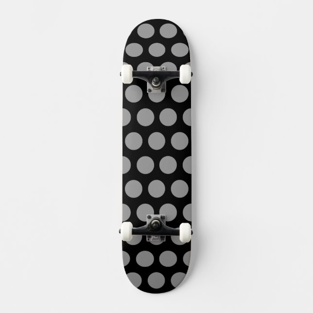 Skateboard Puntos marroquíes negros (Anverso)