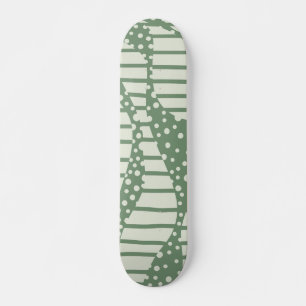 Skateboard Puntos y franjas 2 - Verde