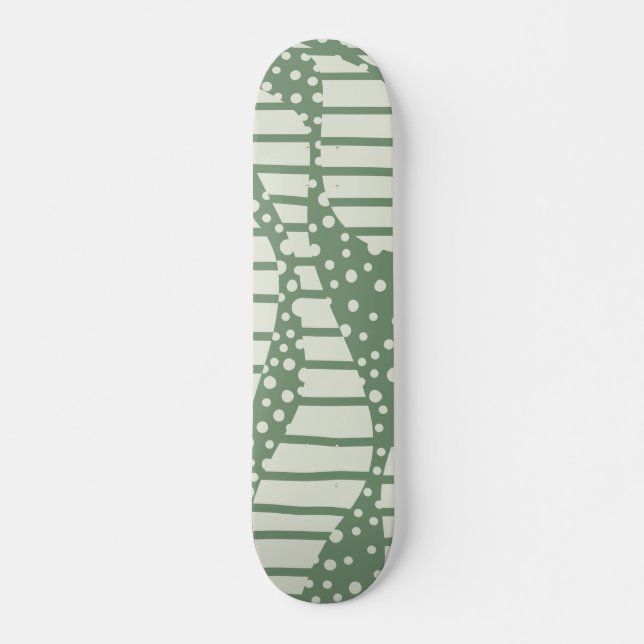 Skateboard Puntos y franjas 2 - Verde (Anverso )