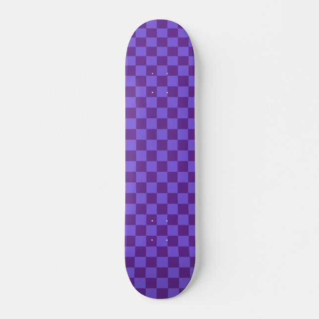 Skateboard Purple Checkered (Anverso )