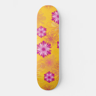 Skateboard Purple Peonies Yellow Floral Garden Spring Flowers