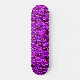 Skateboard Purple Skull