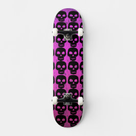 Skateboard Purple Skull