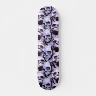 Skateboard Purple Skulls