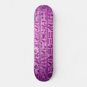 Skateboard Púrpura de jeroglíficos egipcios antiguos