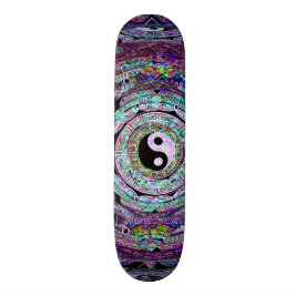 Skateboard Púrpura de la mandala de Yin Yang