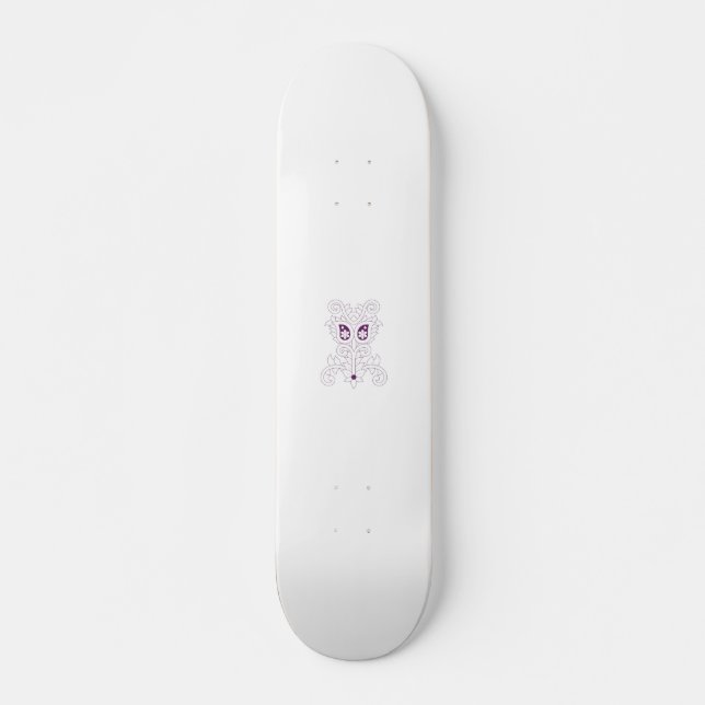 Skateboard Púrpura de uva, uva, flor de miel (Anverso )