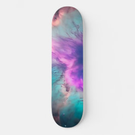 Skateboard Púrpura galaxia Verde azulada Nebula Dream #1