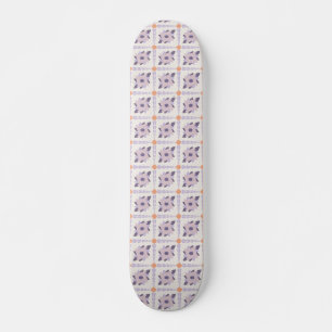 Skateboard Púrpura pastel de tejas coloridas