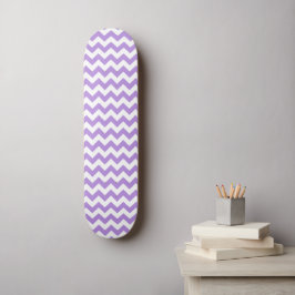 Skateboard Púrpura Zigzag, Púrpura Chevron, Patrón Geométrico