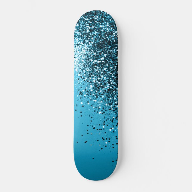 Skateboard Purpurina Aqua Blue OCEAN #1 (Anverso)