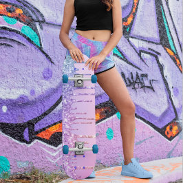 Skateboard Purpurina arcoiris de Unicorn