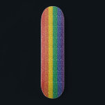 Skateboard Purpurina arcoiris parece diversión de orgullo<br><div class="desc">Este diseño se puede personalizar eligiendo la opción personalizar para añadir texto o realizar otros cambios. Si este producto tiene la opción de transferir el diseño a otro artículo, asegúrese de ajustar el diseño para que se ajuste si es necesario. Contáctame en colorflowcreations@gmail.com si deseas tener este diseño en otro...</div>