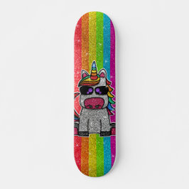 Skateboard Purpurina arcoiris Unicorn Sparkly Gold Sparkles S