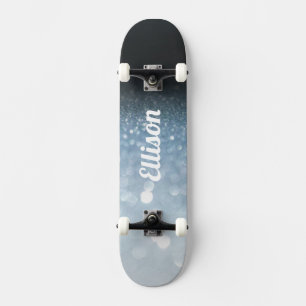 Skateboard Purpurina azul