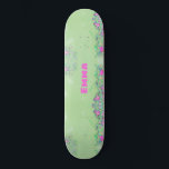 Skateboard Purpurina colorido de Gerly Liquid con nombre<br><div class="desc">Añada su nombre a este patineta único para chicas que les guste el deporte al aire libre. Presenta un efecto purpurina colorido líquido. Regalo perfecto para el cumpleaños o cualquier otra celebración o ocasión</div>