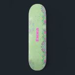 Skateboard Purpurina colorido de Gerly Liquid con nombre<br><div class="desc">Añada su nombre a este patineta único para chicas que les guste el deporte al aire libre. Presenta un efecto purpurina colorido líquido. Regalo perfecto para el cumpleaños o cualquier otra celebración o ocasión</div>