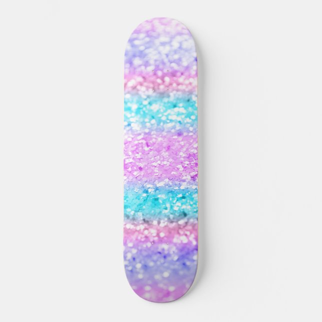 Skateboard Purpurina de Chicas unicornios #15 #brillante (Anverso)