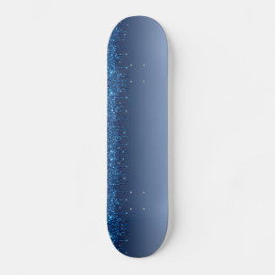 Skateboard Purpurina de deducción azul