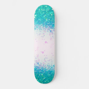 Skateboard Purpurina de la princesa sirena #2 (Purpurina fals