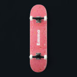 Skateboard Purpurina espumoso de color Girly con nombre para<br><div class="desc">Purpurina colorido Sparkle con el nombre de la patineta para adolescentes ideal para cualquier ocasión,  celebración o cumpleaños,  y gran regalo para los adolescentes!</div>